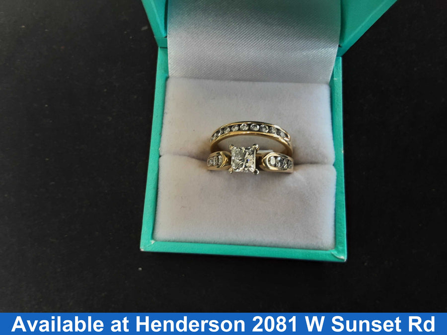 Ring - Wedding Set - Yellow Gold 14k (.585) 6.2 grams Size 7
