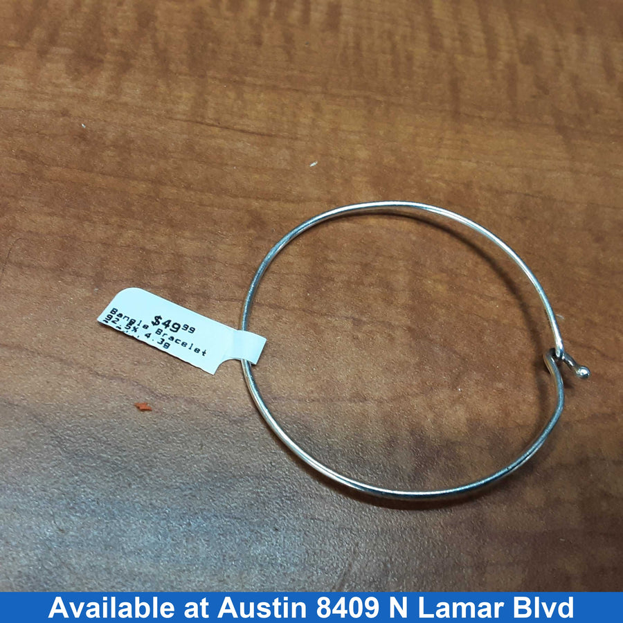 Bangle Bracelet - Silver 4.3 grams 4 inch