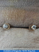 Double Stud Earrings - White Gold 14k (.585) 1.5 grams