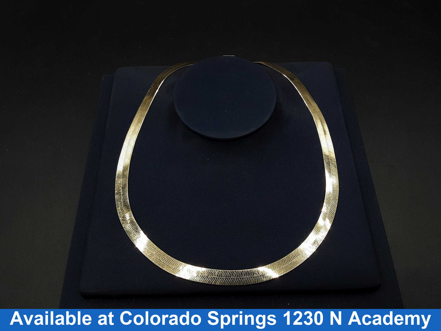 Herringbone Chain - Yellow Gold 14k (.585) 22.9 grams 18 inch