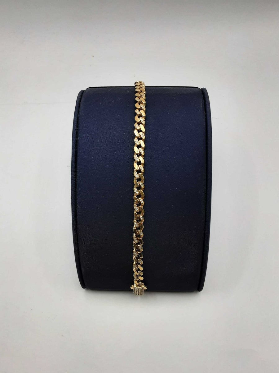 Cuban Link Bracelet - Yellow Gold 14k (.585) 9.7 grams 8 inch