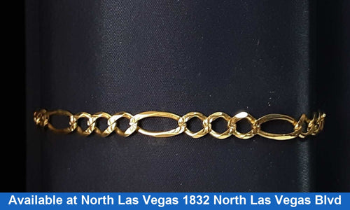 Figaro Bracelet - Yellow Gold 10k (.417) 5.3 grams 8 inch