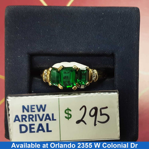Women's Ring - Yellow Gold 10k (.417) 2.8 grams Size 20