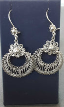 Filigree Earrings - Silver 9.8 grams