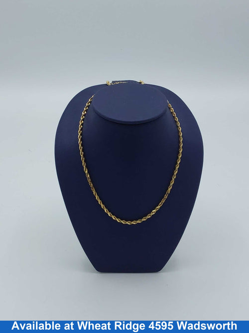 Rope Chain - Yellow Gold 14k (.585) 14.7 grams 18 inch