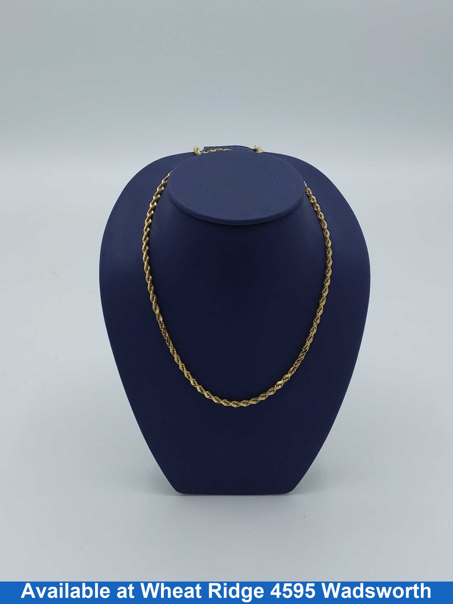 Rope Chain - Yellow Gold 14k (.585) 14.7 grams 18 inch