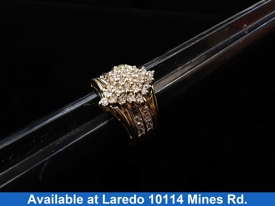 Women's Ring - Yellow Gold 10k (.417) 6.7 grams Size 9.5