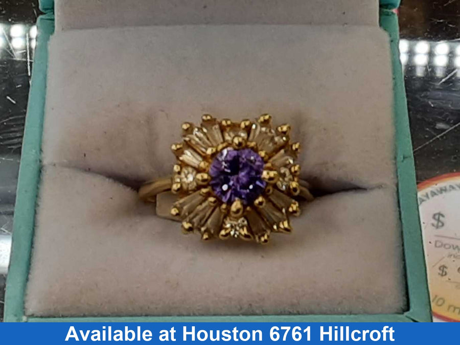 Women's Ring - Yellow Gold 14k (.585) 5.2 grams Size 8.5