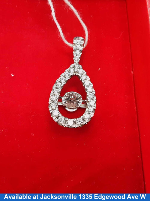 Diamond Pendant - White Gold 14k (.585) 4.5 grams