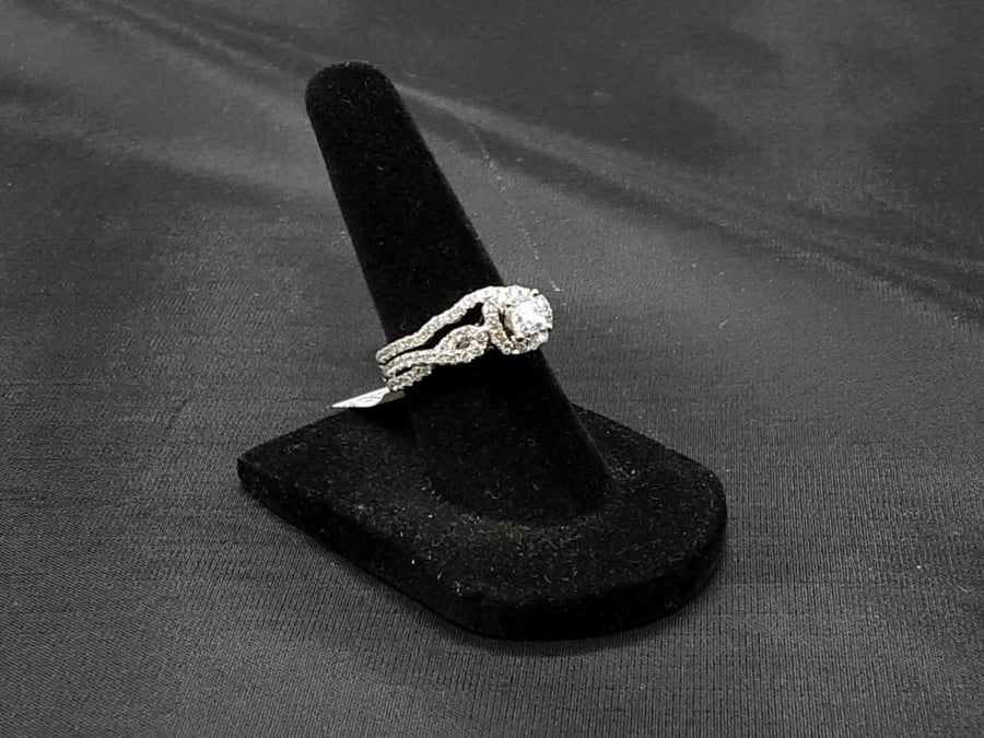 Ring - Engagement Set - White Gold 14k (.585) 6.7 grams Size 6