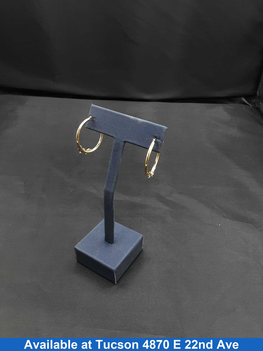 Hoop Earrings - Yellow Gold 10k (.417) 1.5 grams