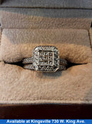 Ring - Engagement Set - White Gold 14k (.585) 5.7 grams Size 9