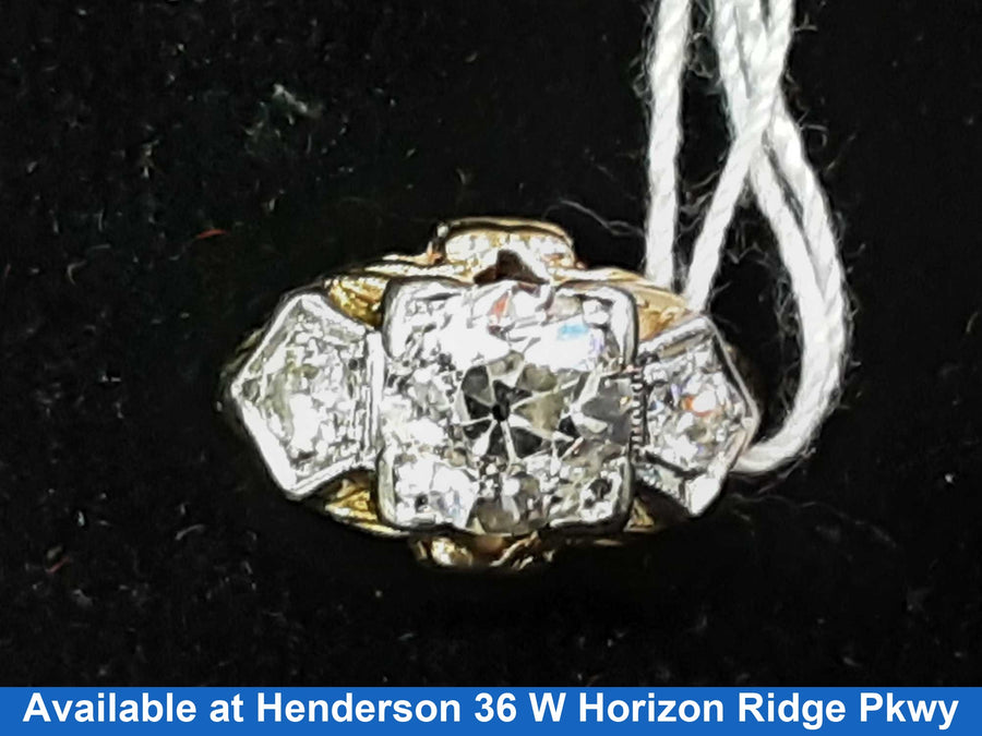 Diamond Pendant - Yellow Gold 14k (.585) 1.5 grams