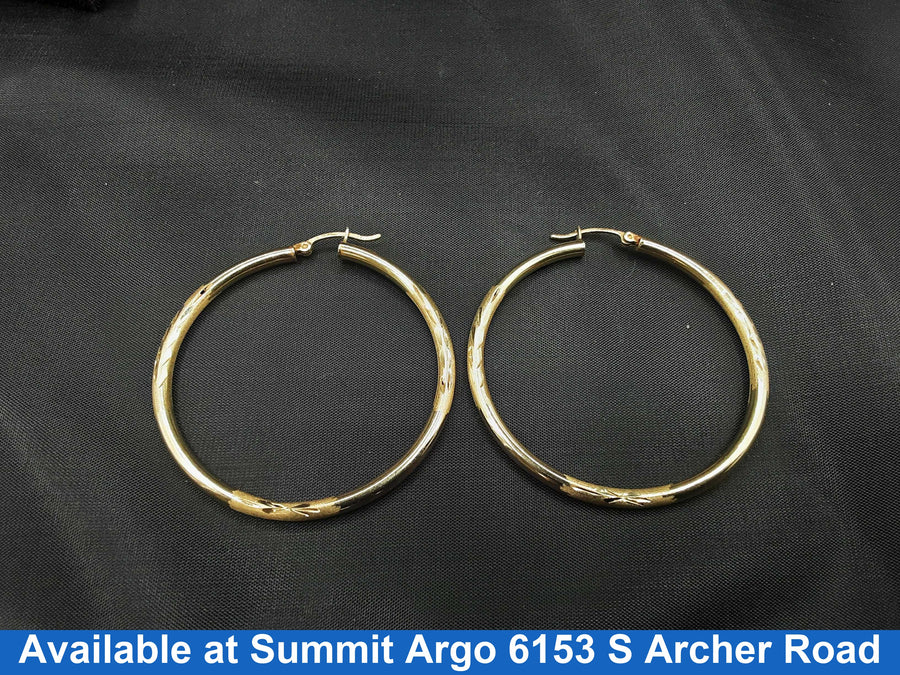 Hoop Earrings - Yellow Gold 14k (.585) 3.8 grams