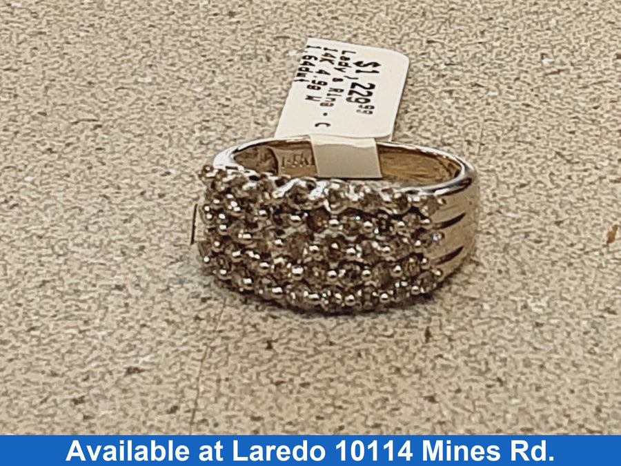 Women's Ring - White Gold 14k (.585) 4.9 grams Size 20