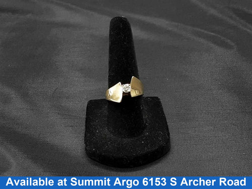 Women's Ring - Solitaire - Yellow Gold 14k (.585) 5.3 grams Size 6.5