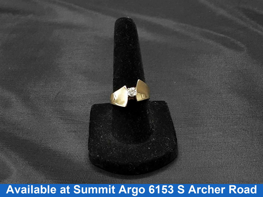 Women's Ring - Solitaire - Yellow Gold 14k (.585) 5.3 grams Size 6.5