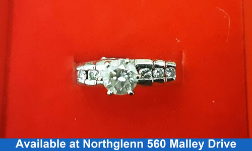 Ring - Engagement Set - White Gold 10k (.417) 4.5 grams Size 5