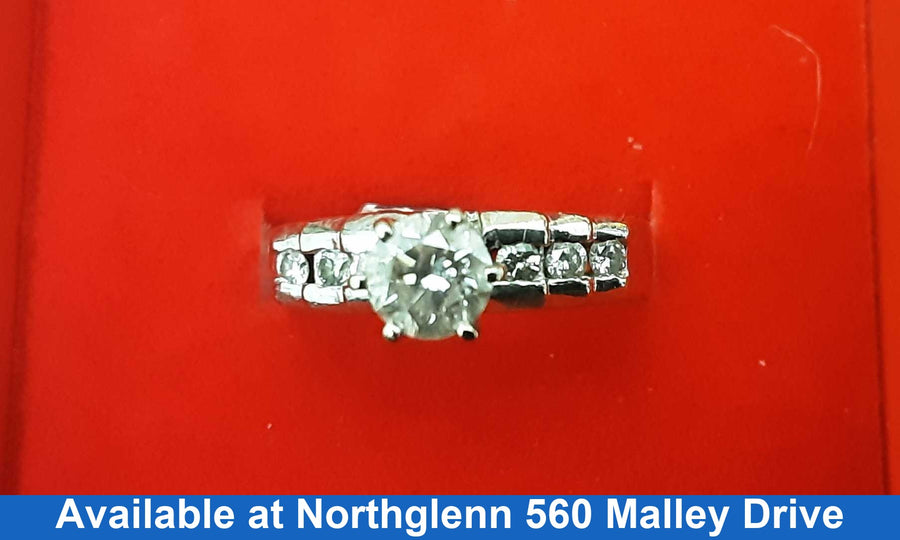 Ring - Engagement Set - White Gold 10k (.417) 4.5 grams Size 5