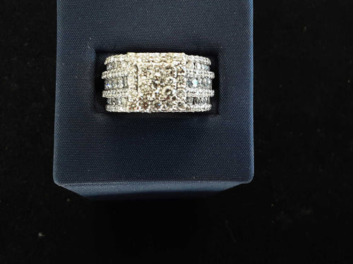 Ring - Wedding Set - White Gold 14k (.585) 9.5 grams Size 8