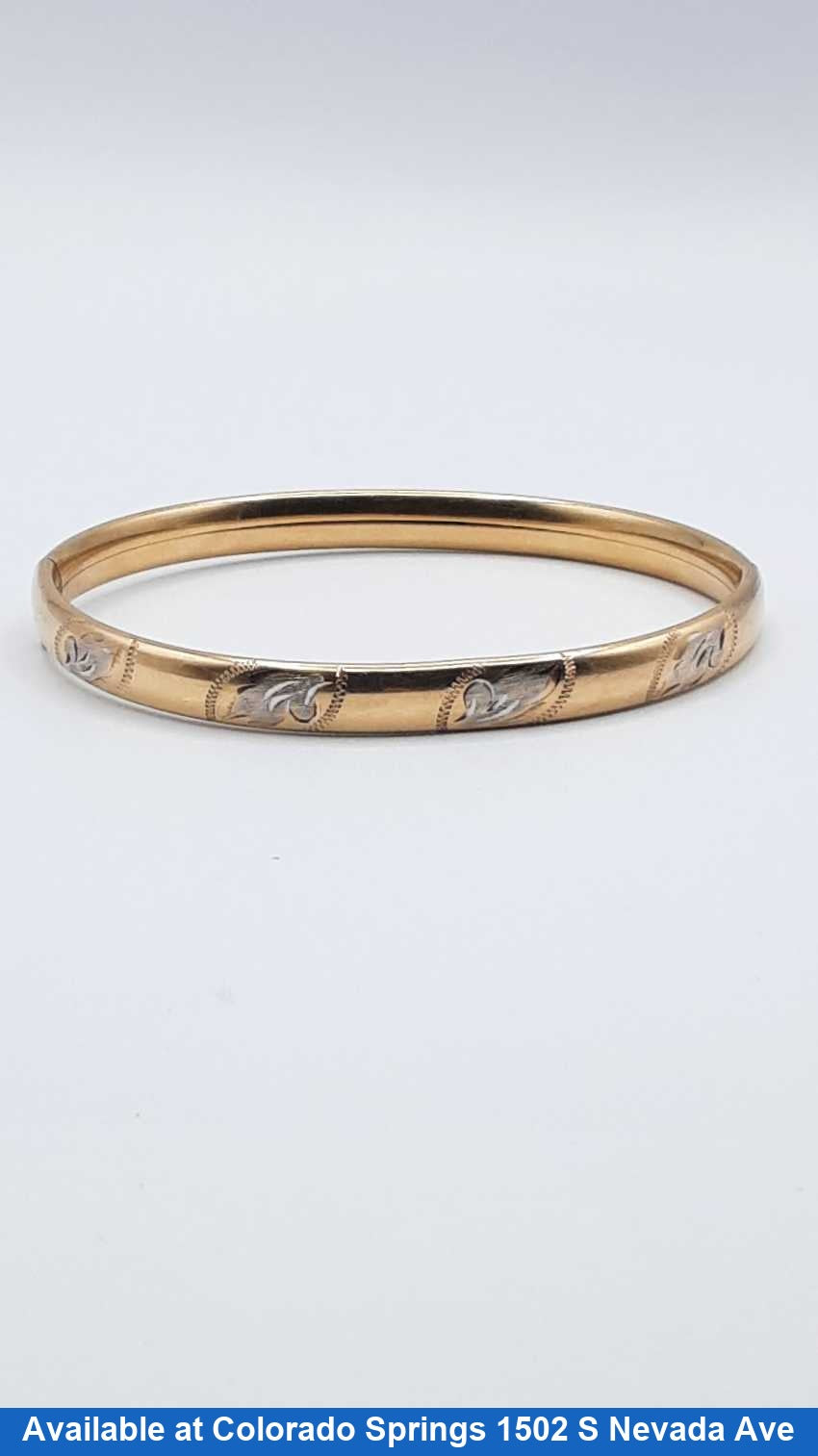 Bangle Bracelet - Yellow Gold 14k (.585) 9.6 grams 7 inch