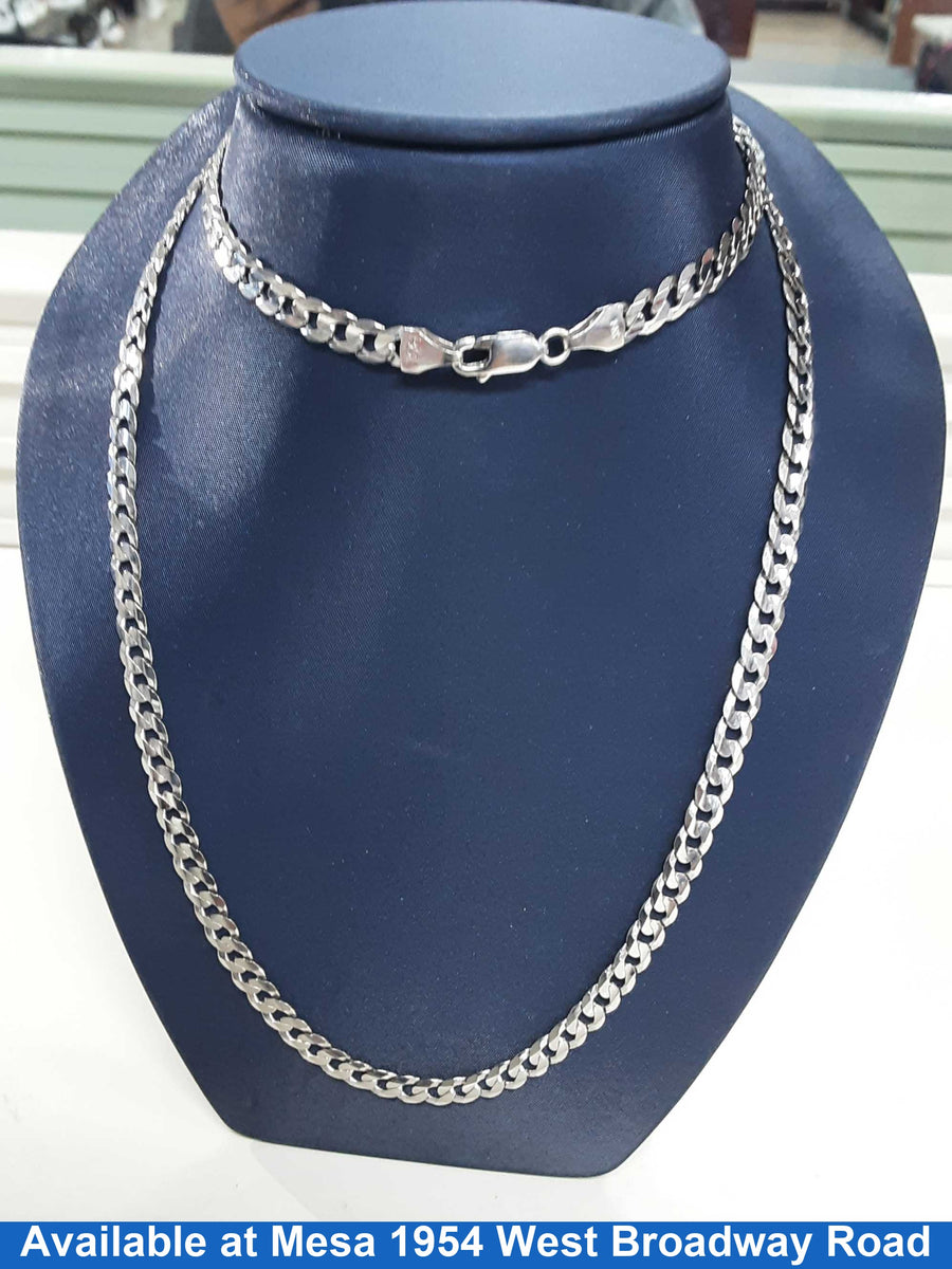 Cuban Link Chain - White Gold 14k (.585) 25.7 grams 30 inch