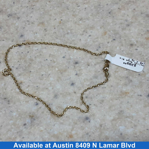 Rope Bracelet - Yellow Gold 14k (.585) 2.4 grams 10 inch