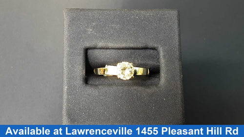 Women's Ring - Solitaire - White Gold 14k (.585) 1.8 grams Size 7