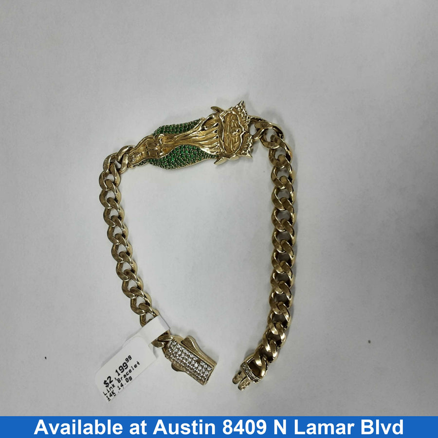 Link Bracelet - Yellow Gold 14k (.585) 14 grams 6 inch