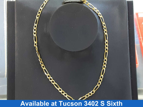 Figaro Chain - Yellow Gold 14k (.585) 16 grams 18 inch