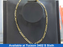 Figaro Chain - Yellow Gold 14k (.585) 16 grams 18 inch
