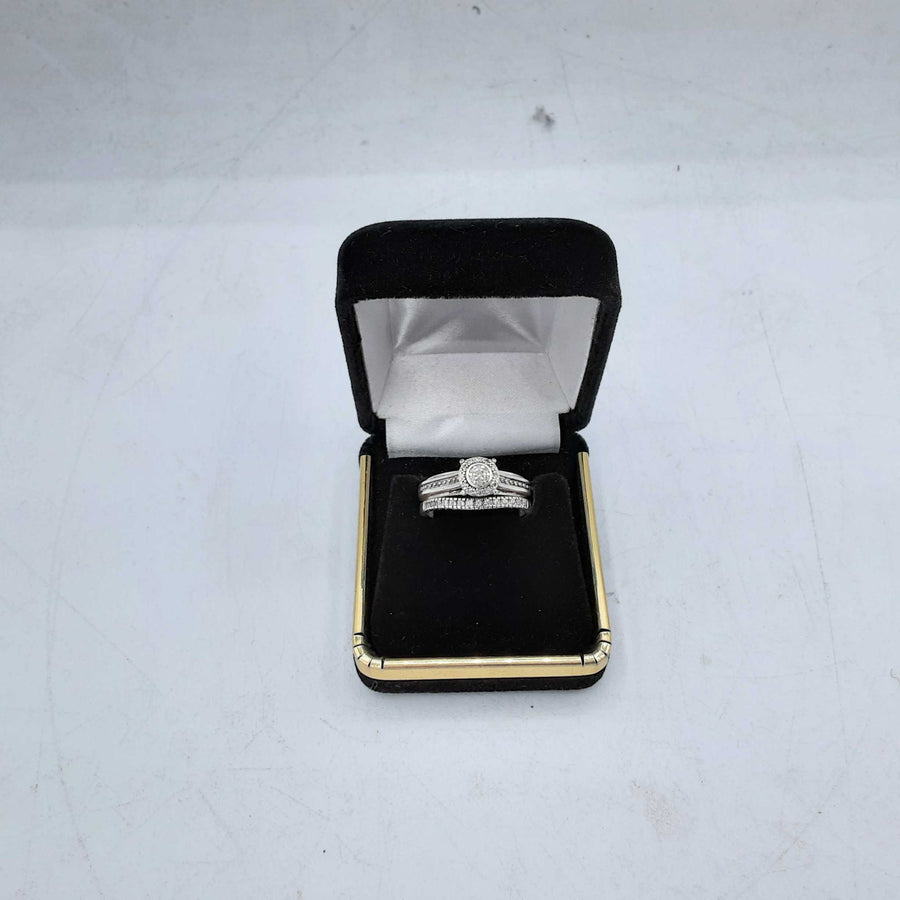 Ring - Engagement Set - Silver 5.5 grams Size 7