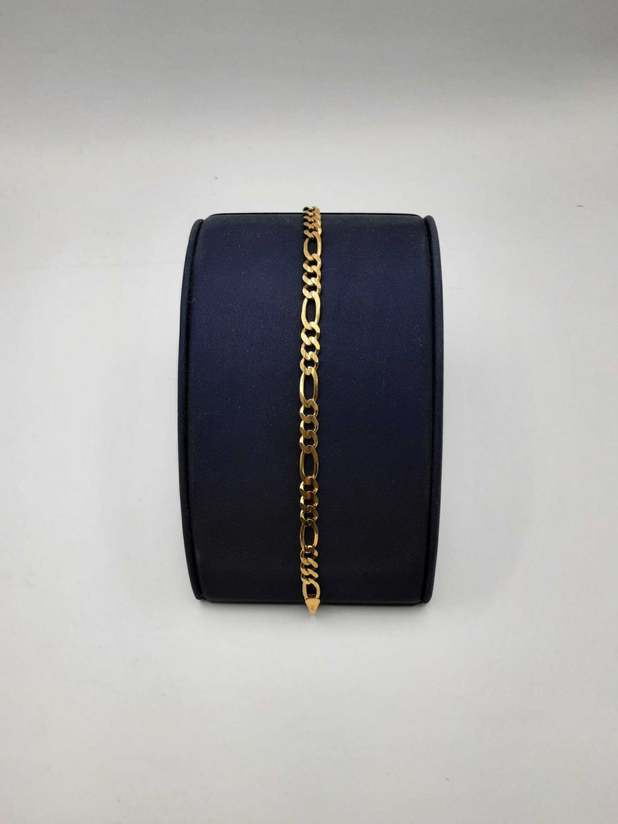 Figaro Bracelet - Yellow Gold 10k (.417) 9.2 grams 8 inch