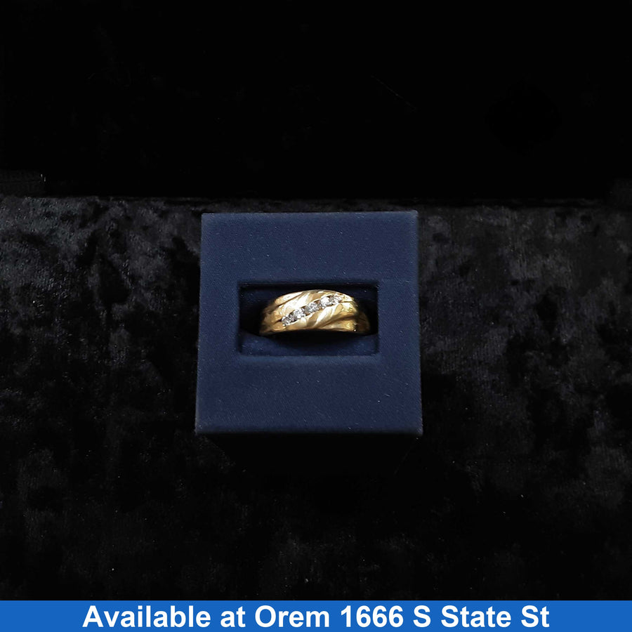 Ring - Wedding Band - Yellow Gold 14k (.585) 5.6 grams Size 10.5