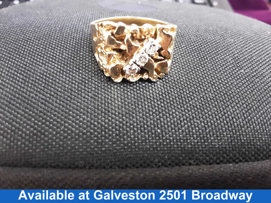 Men's Ring - Yellow Gold 14k (.585) 12.4 grams Size 10.5