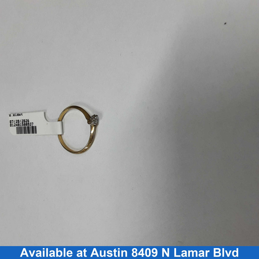 Men's Ring - Yellow Gold 10k (.417) 1 grams Size 10