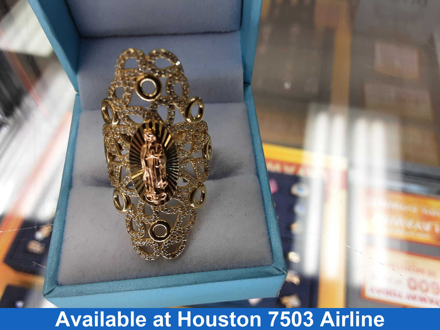 Women's Ring - Tricolor Gold 14k (.585) 6.2 grams Size 20
