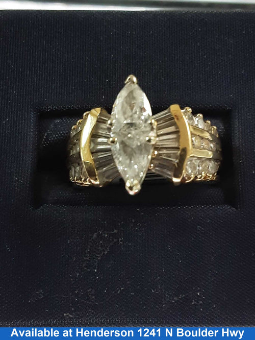 Ring - Wedding Set - Yellow Gold 14k (.585) 5.8 grams Size 20