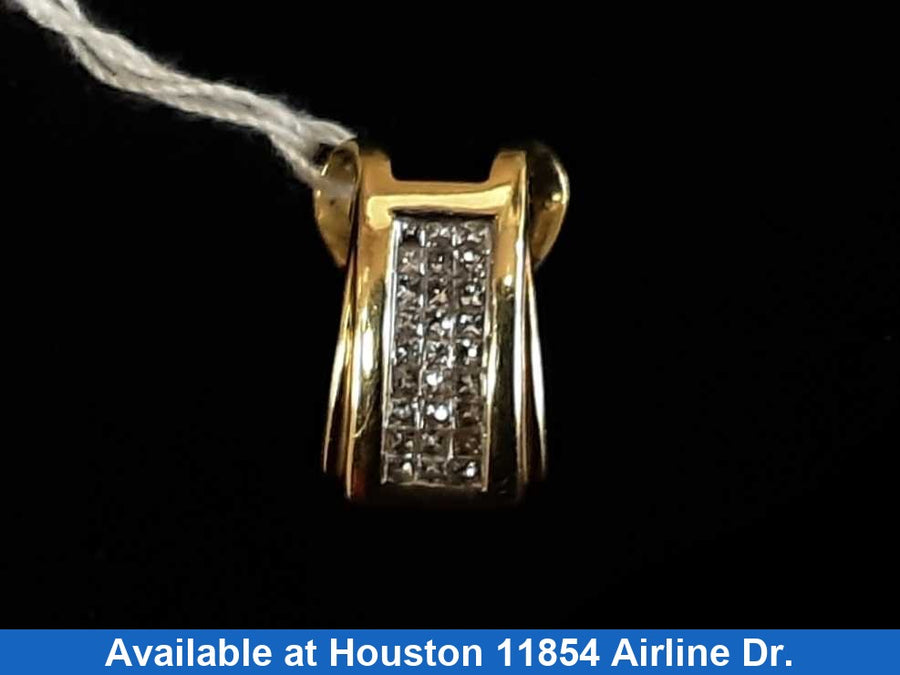 Diamond Pendant - Yellow Gold 14k (.585) 1.9 grams