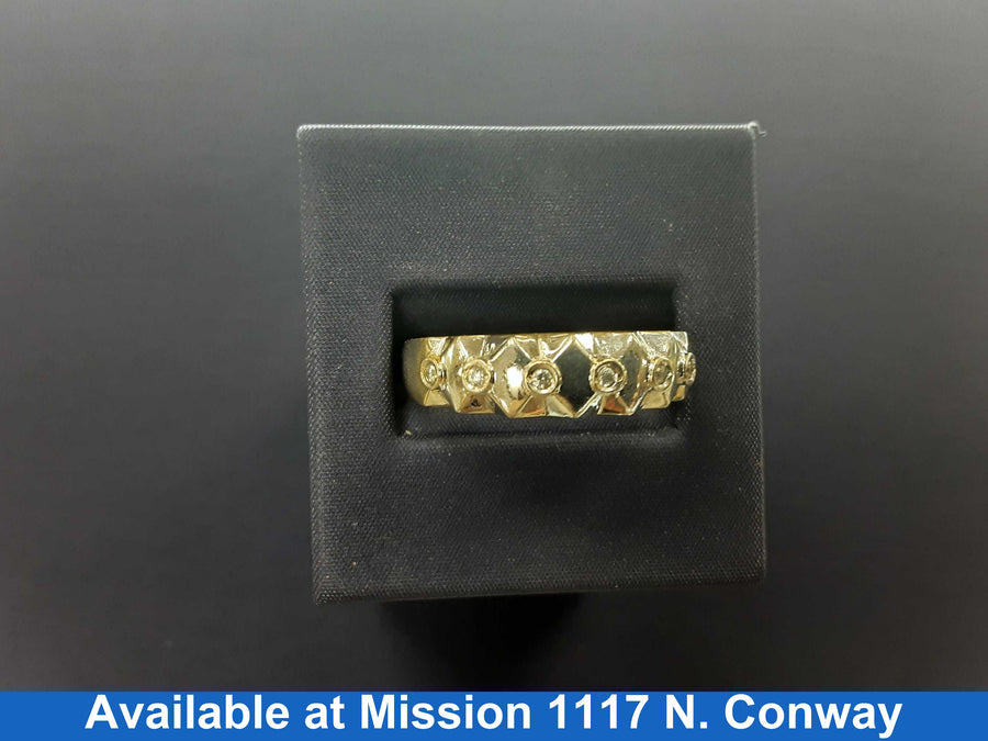 Ring - Wedding Band - Yellow Gold 14k (.585) 5.6 grams Size 20