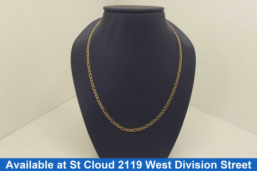 Figaro Chain - Yellow Gold 14k (.585) 5.9 grams 24 inch