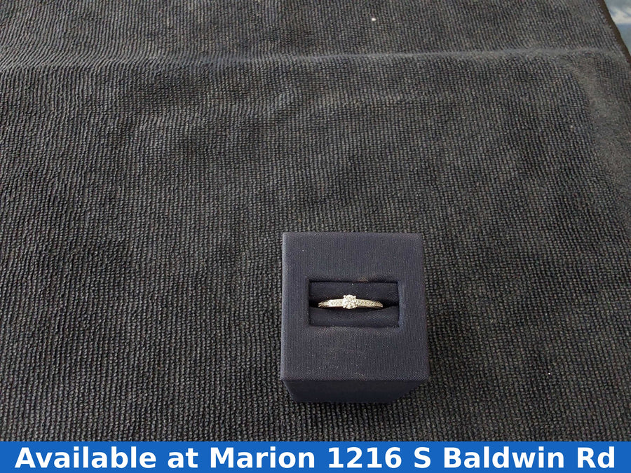 Women's Ring - Solitaire - White Gold 14k (.585) 1.8 grams Size 6