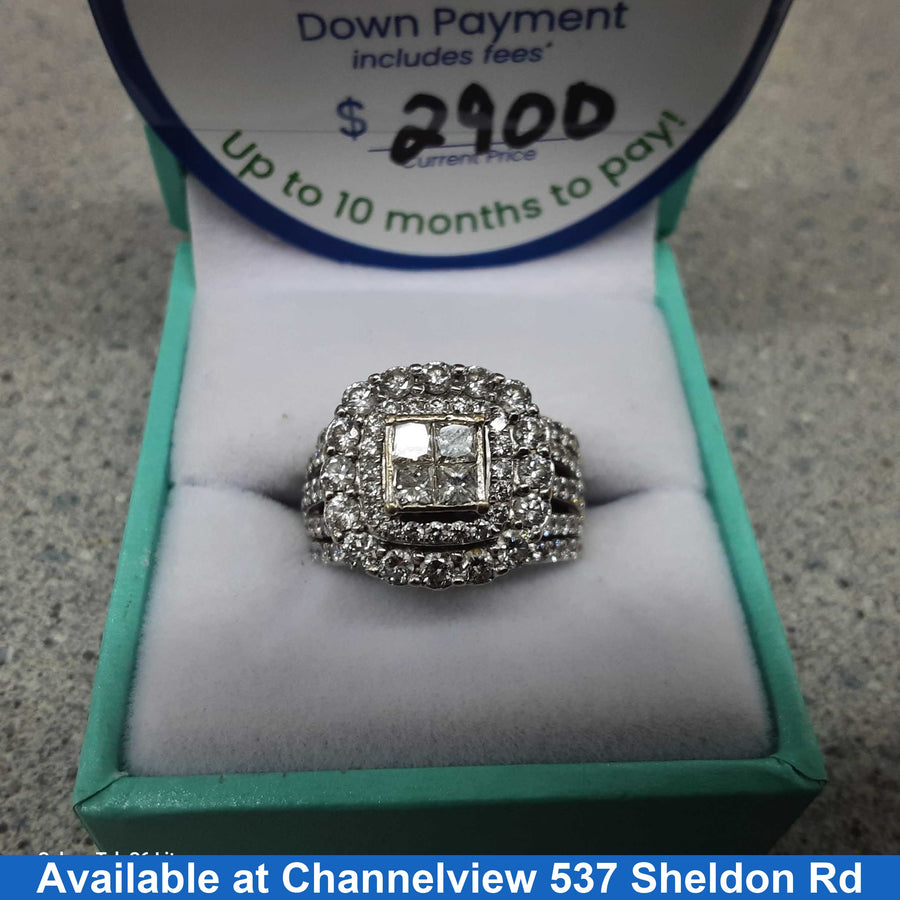 Women's Ring - White Gold 14k (.585) 11 grams Size 5