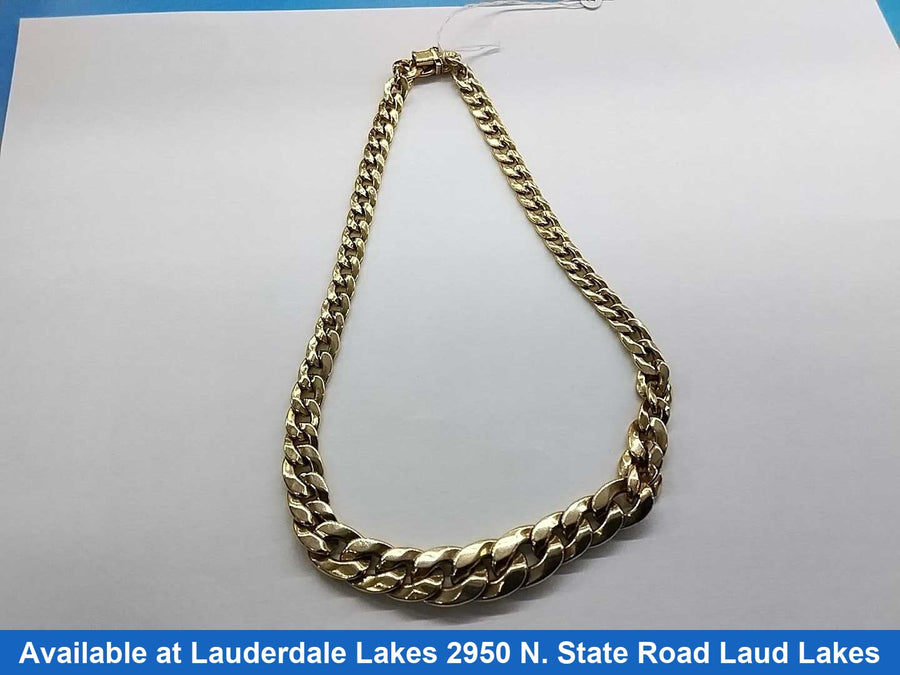 Cuban Link Chain - Yellow Gold 14k (.585) 28.5 grams 16 inch