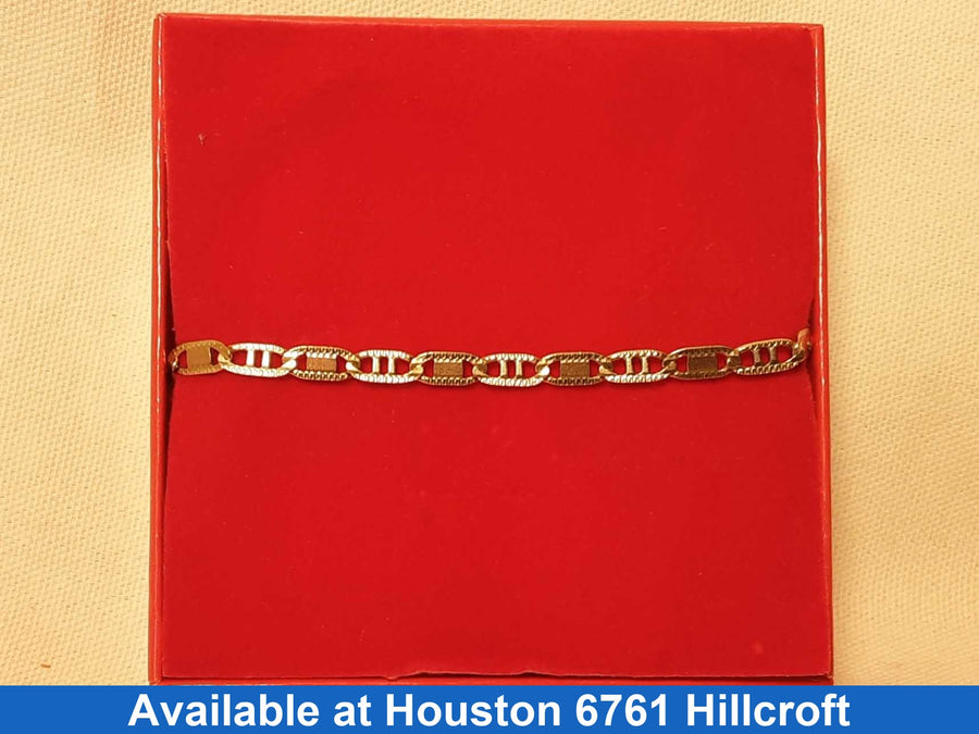 Wheat Bracelet - Tricolor Gold 14k (.585) 5.3 grams 8 inch