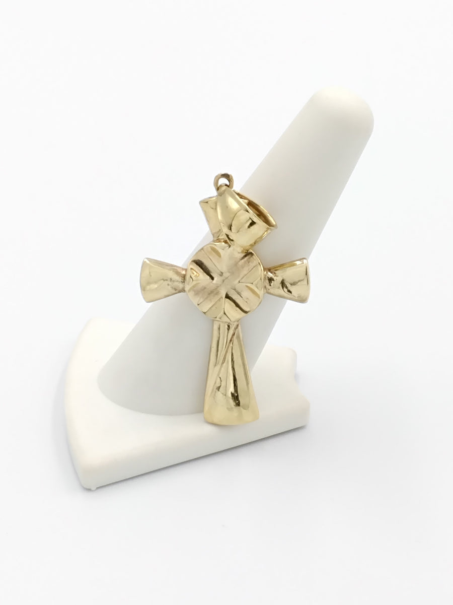 Yellow 10k Gold Cross Pendant (.417) 4.8 grams