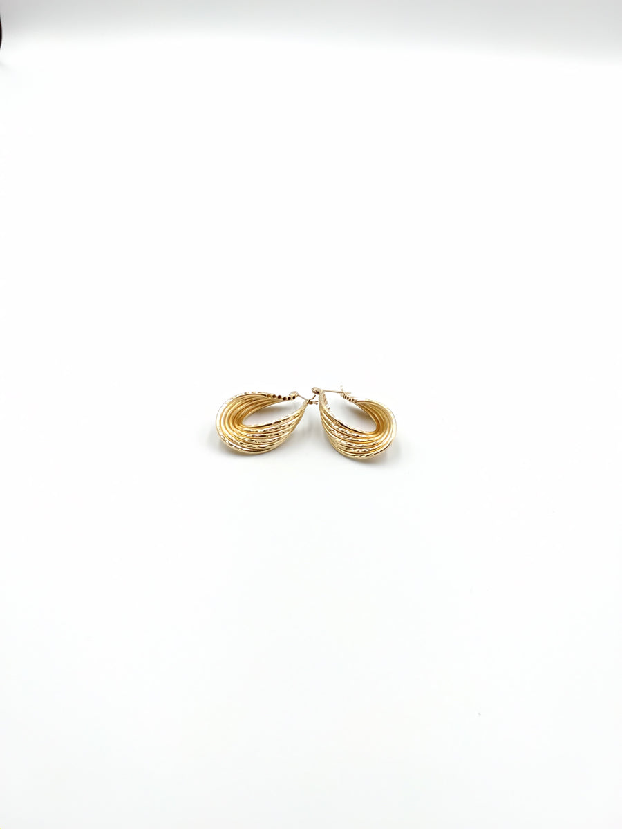 Hoop Earrings - Yellow Gold 14k (.585) 5.1 grams