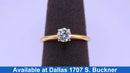 Women's Ring - Solitaire - Yellow Gold 14k (.585) 1.9 grams Size 8