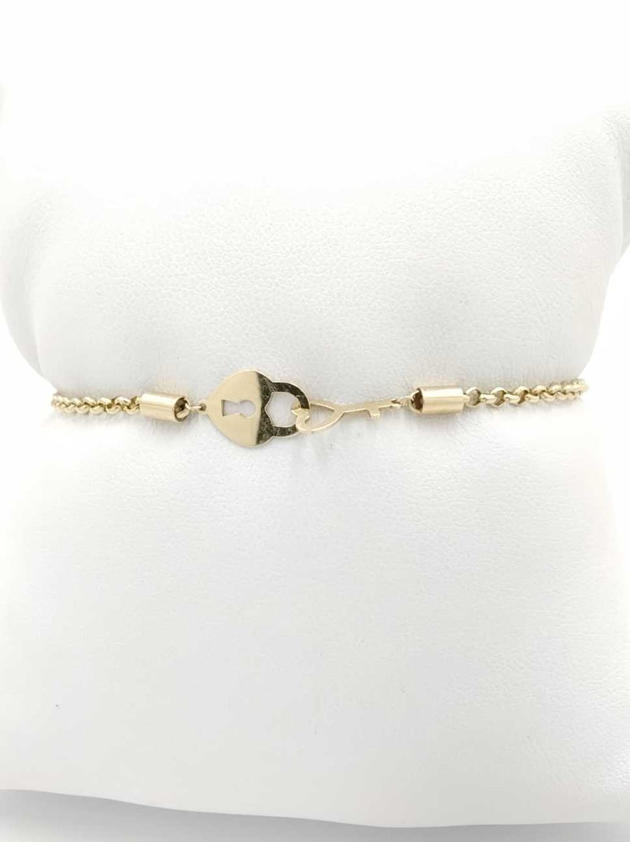 Cable Bracelet - Yellow Gold 14k (.585) 2.8 grams 7 inch