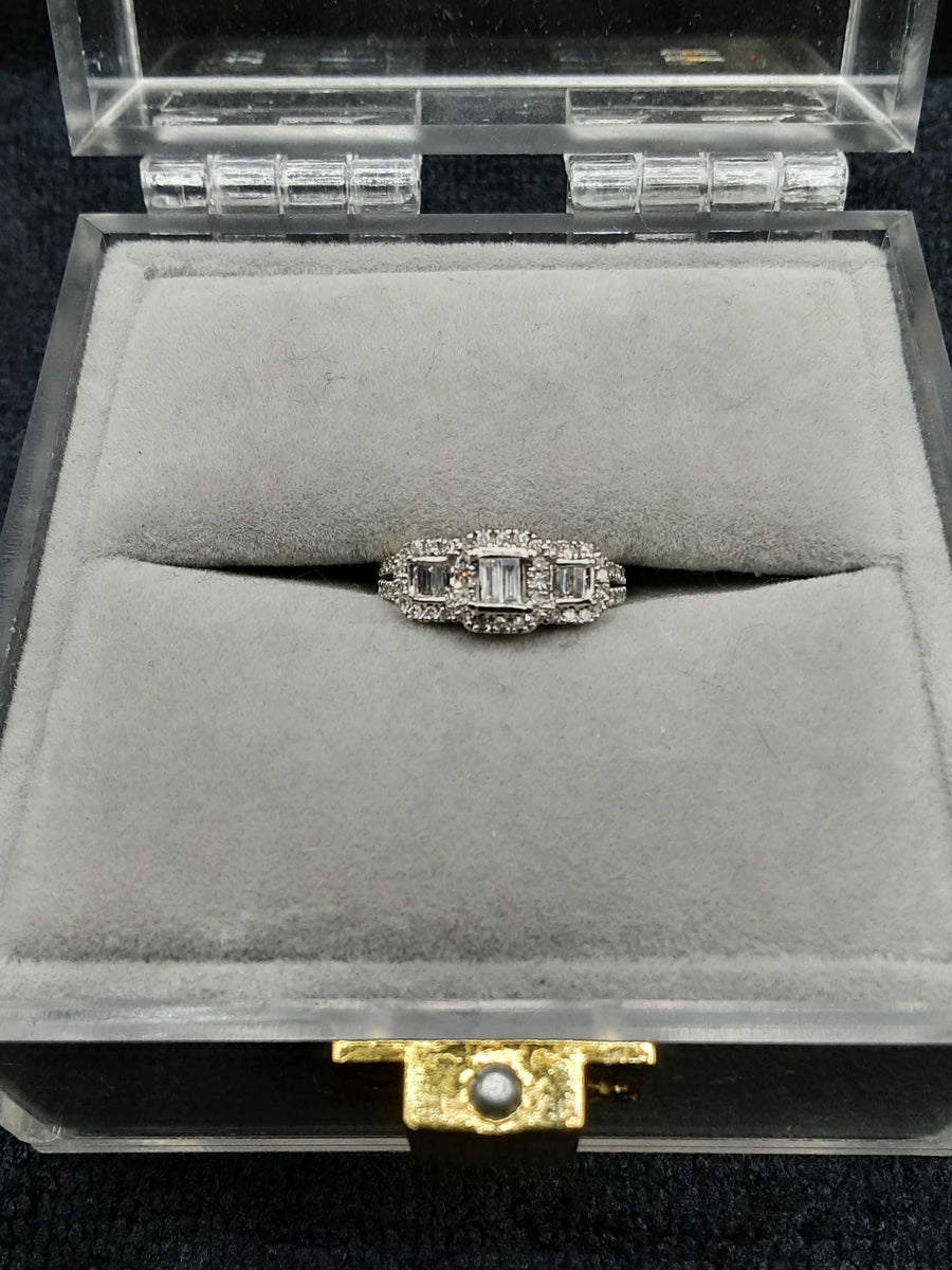 White Gold Wedding Set